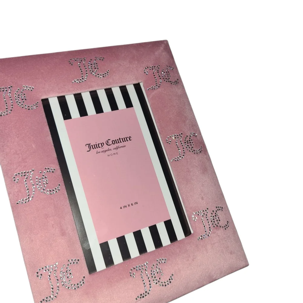 Juicy Couture Pink Faux Suede Photo Frame - 4x6